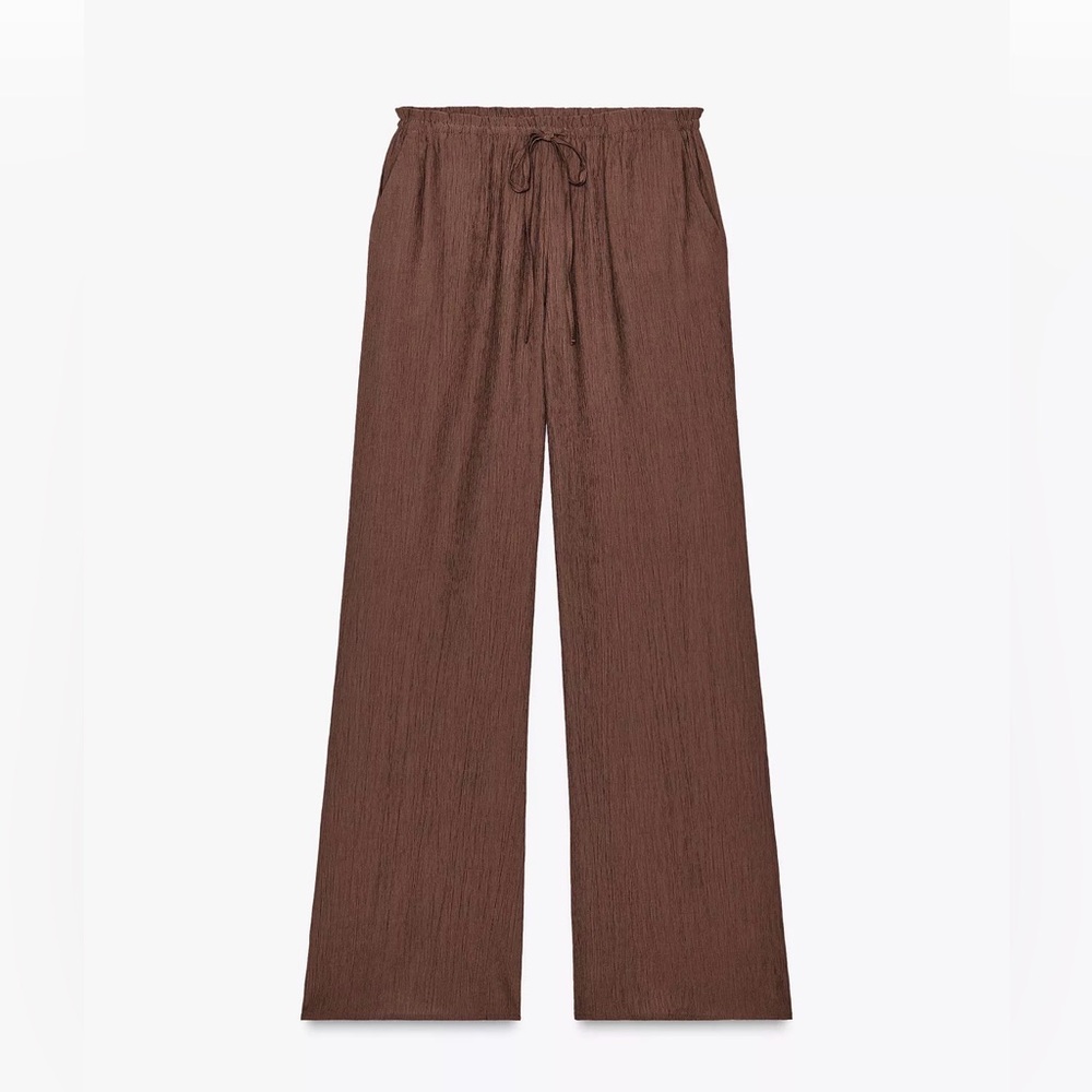 Zara Chocolate Wide-Leg Pants